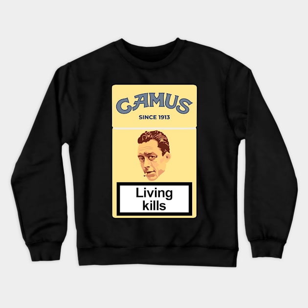 Albert Camus Crewneck Sweatshirt by sqwear